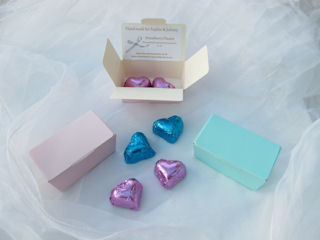 Boxed chocolate wedding favours